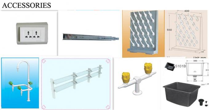Регулируемые стеклянные полки Лабораторные рабочие столы с ящиками - идеальное решение для стойки реагентов 2