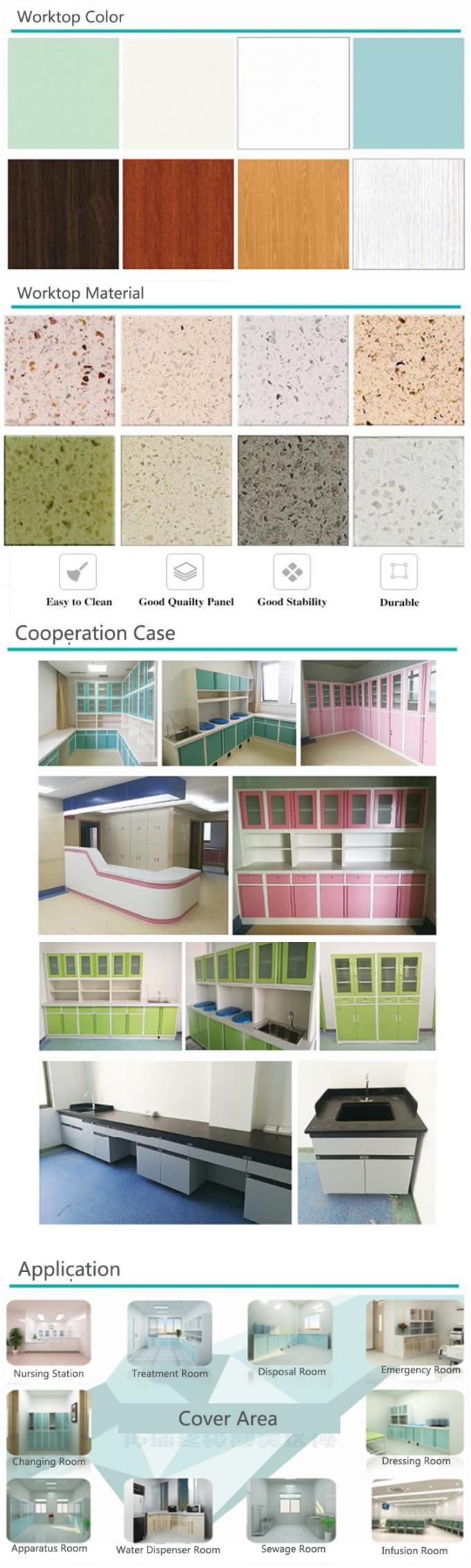 Прочный L 3000*Ш 600* В 850-900 мм Поставщики больничных шкафов Медицинский шкаф для хранения с петлей 110 градусов 0