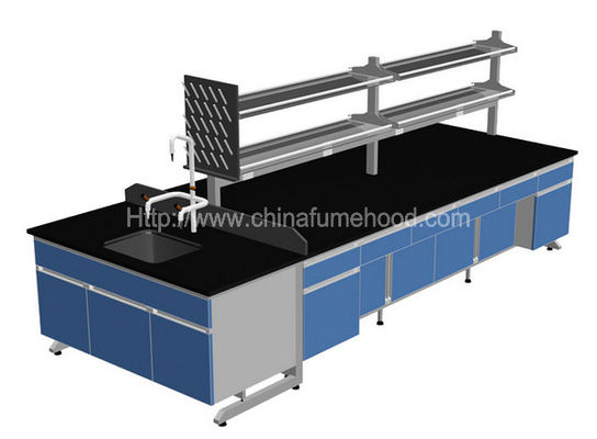 Хорошая цена Суд острова лаборатории 3000x1500x850mm со шкафами регулируемой подбетонки деревянными онлайн