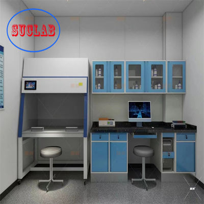 Хорошая цена L*1500/750 W *800/850mm H Лабораторные рабочие столы с настраиваемым деревянным/стальным шкафом онлайн