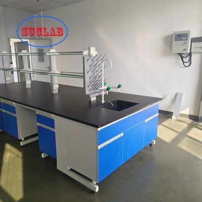 Хорошая цена Настраиваемые размеры L*1500/750 W *800/850mm H Поставщики химических лабораторных скамеек Угловая форма для прочного лабораторного оборудования онлайн