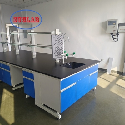 Хорошая цена Настраиваемые размеры L*1500/750 W *800/850mm H Поставщики химических лабораторных скамеек Угловая форма для прочного лабораторного оборудования онлайн