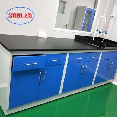 Хорошая цена White/Blue/Yellow/Black Chemistry Lab Bench Laboratory Bench Solution with Multi-Functional Socket and Safeguard Cover онлайн