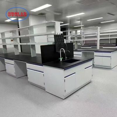 Хорошая цена Full Steel Chemical Laboratory Workbench with 175° Buffer Hinge and Trespa Counter Tops онлайн