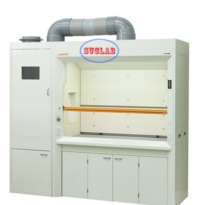 Хорошая цена Настенный лабораторный дымовой капот с резервуаром для скраббера низкий шум горизонтальный воздушный поток онлайн